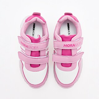 Foto 2 | Moramora Tenis Urbano Para Niña Rosa Blanco Fucsia, Con Luces Cod.132533