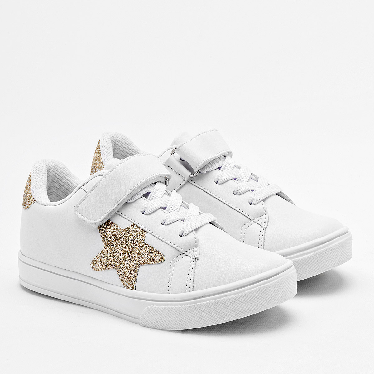 Foto 1 | Been Class Tenis Urbano Para Niña Blanco Dorado Cod.131873