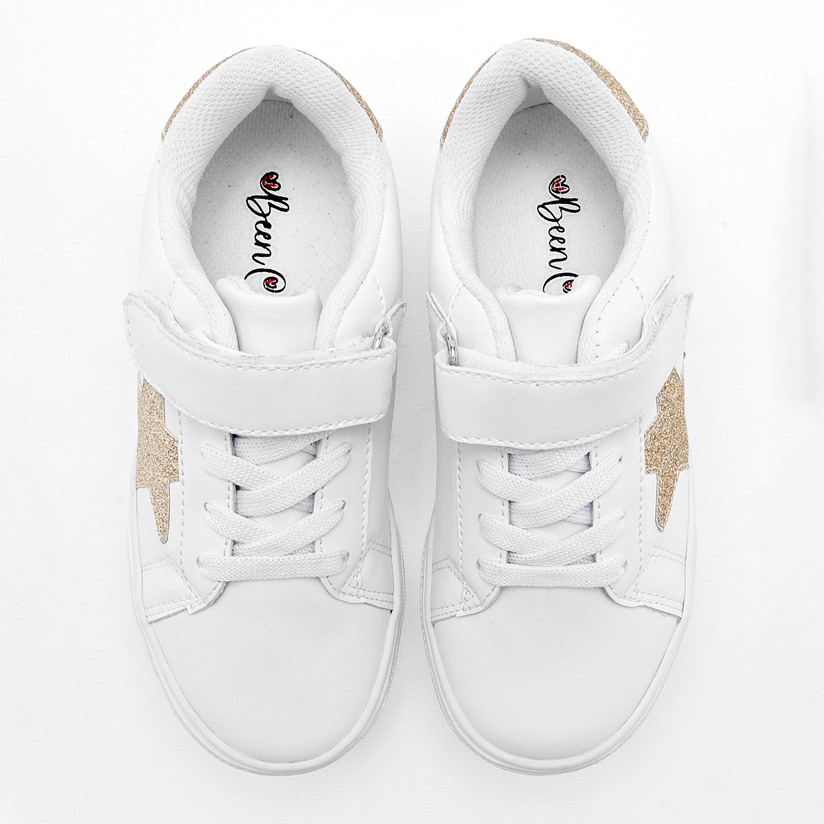 Foto 2 | Been Class Tenis Urbano Para Niña Blanco Dorado Cod.131873