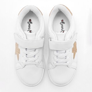 Foto 2 | Been Class Tenis Urbano Para Niña Blanco Dorado Cod.131873