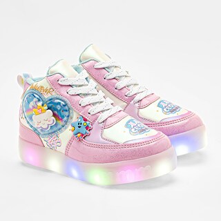 Foto 1 | On Kids Tenis Urbano Para Niña Rosa Blanco Multicolor, Con Luces Cod.132692