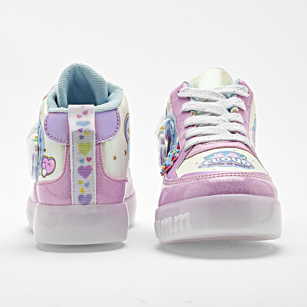 Foto 3 pulgar | On Kids Tenis Urbano Para Niña Rosa Blanco Multicolor, Con Luces Cod.132692