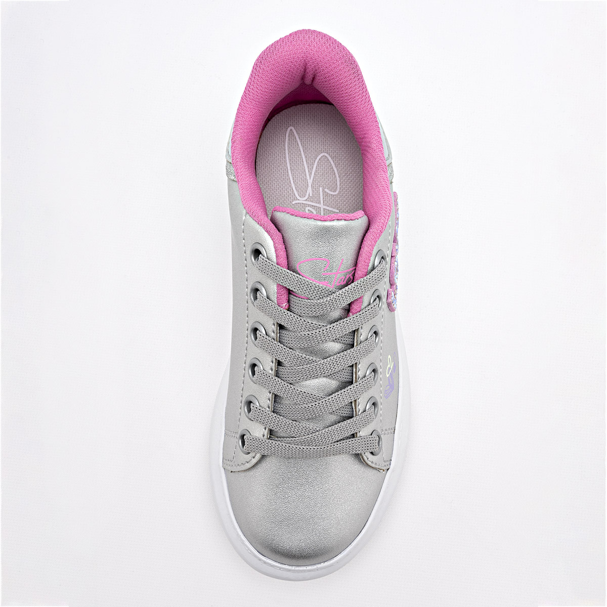 Foto 1 | Stars Of The World Tenis Urbano Para Niña Plata Cod.132833