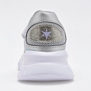 Foto 2 | Stars Of The World Tenis Urbano Para Niña Gris Plata, Con Luces Cod.132829