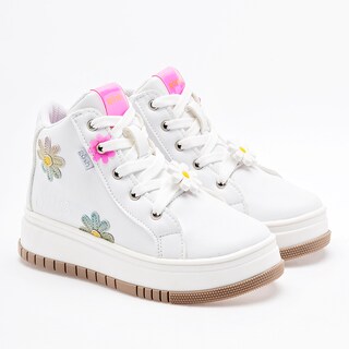 Foto 1 | Gösh Tenis Urbano Para Niña Blanco Multicolor Cod.132270