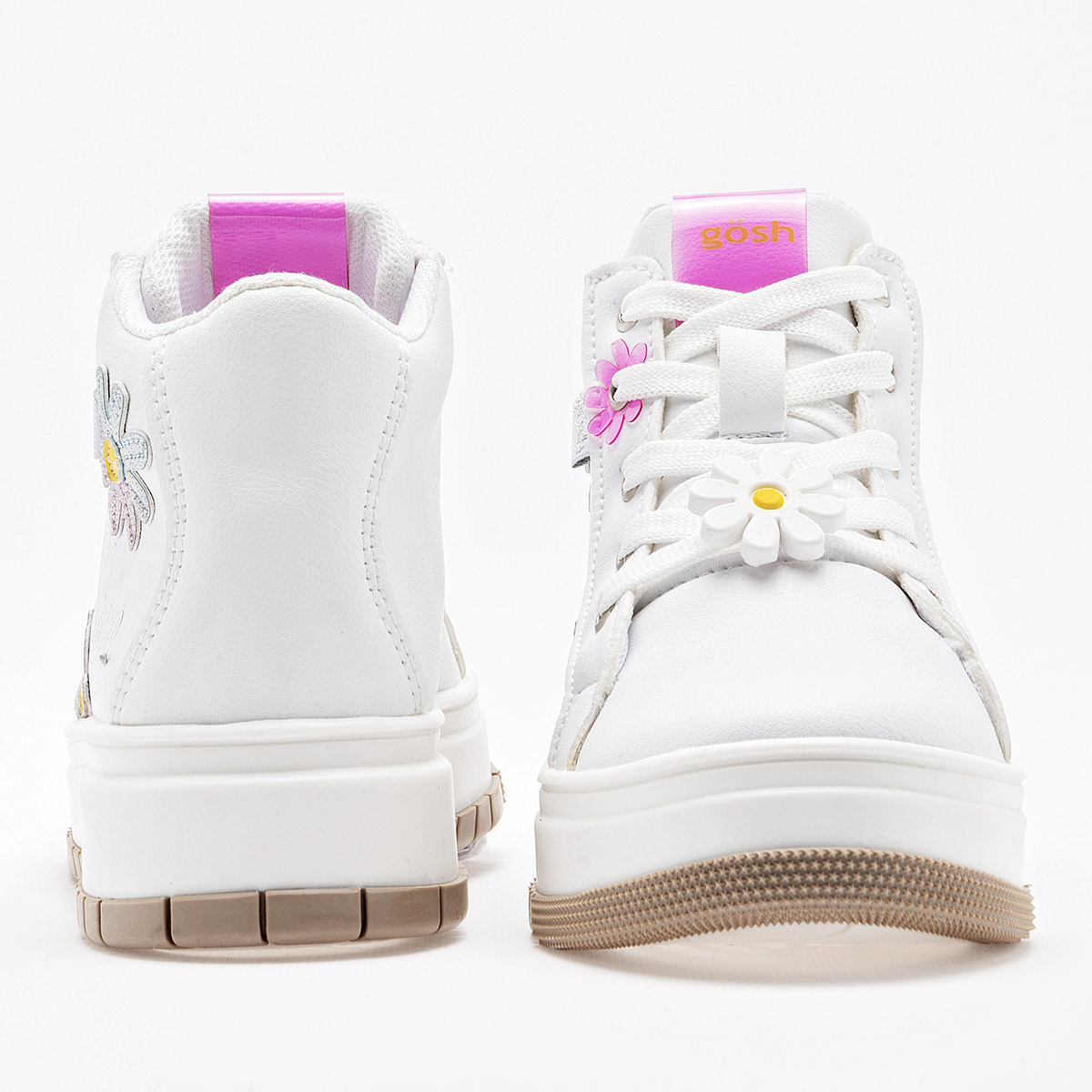 Foto 2 | Gösh Tenis Urbano Para Niña Blanco Multicolor Cod.132270
