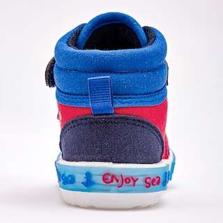 Foto 1 | Bubble Gummers Tenis Para Bebé Niño Marino Rojo Azul, Con Luces Cod.131893