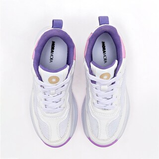 Foto 2 | Moramora Tenis Urbano Para Niña Blanco Lila, Con Luces Cod.133390