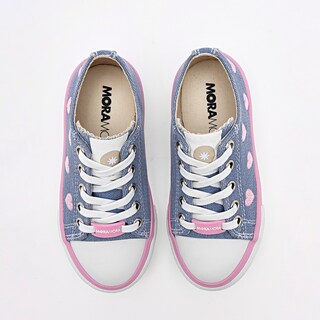 Foto 2 | Moramora Tenis Urbano Para Niña Azul Rosa Cod.132584