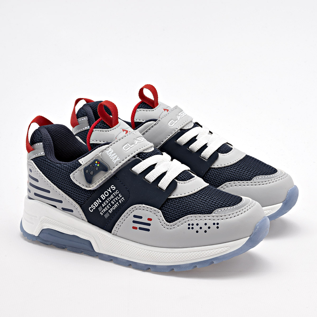 Foto 1 | Clasben Tenis Urbano Para Niño Marino Gris Cod.131981