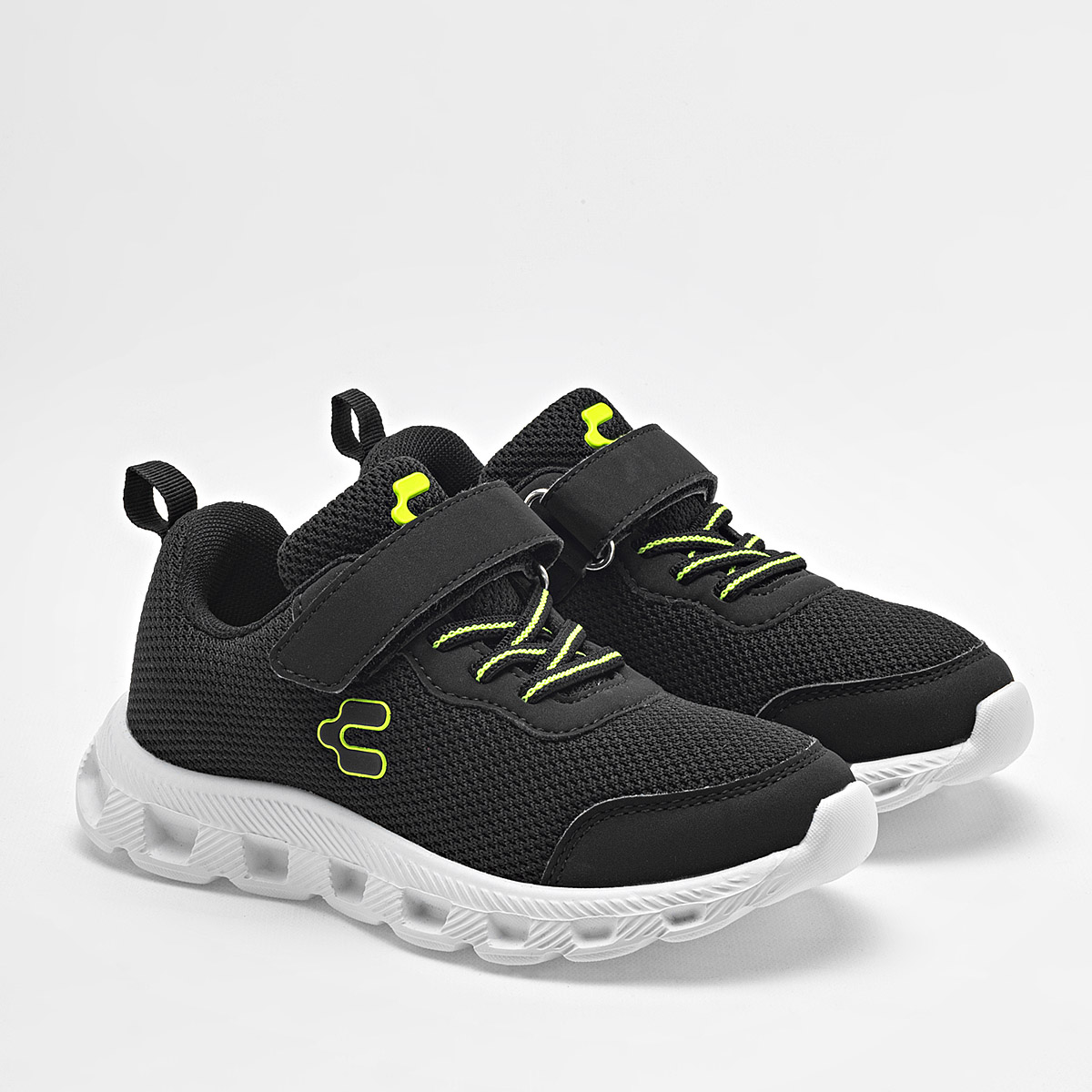 Foto 1 | Charly Tenis Deportivo Para Niño Negro, Walking,  , Agujeta Elastica Cod.131608