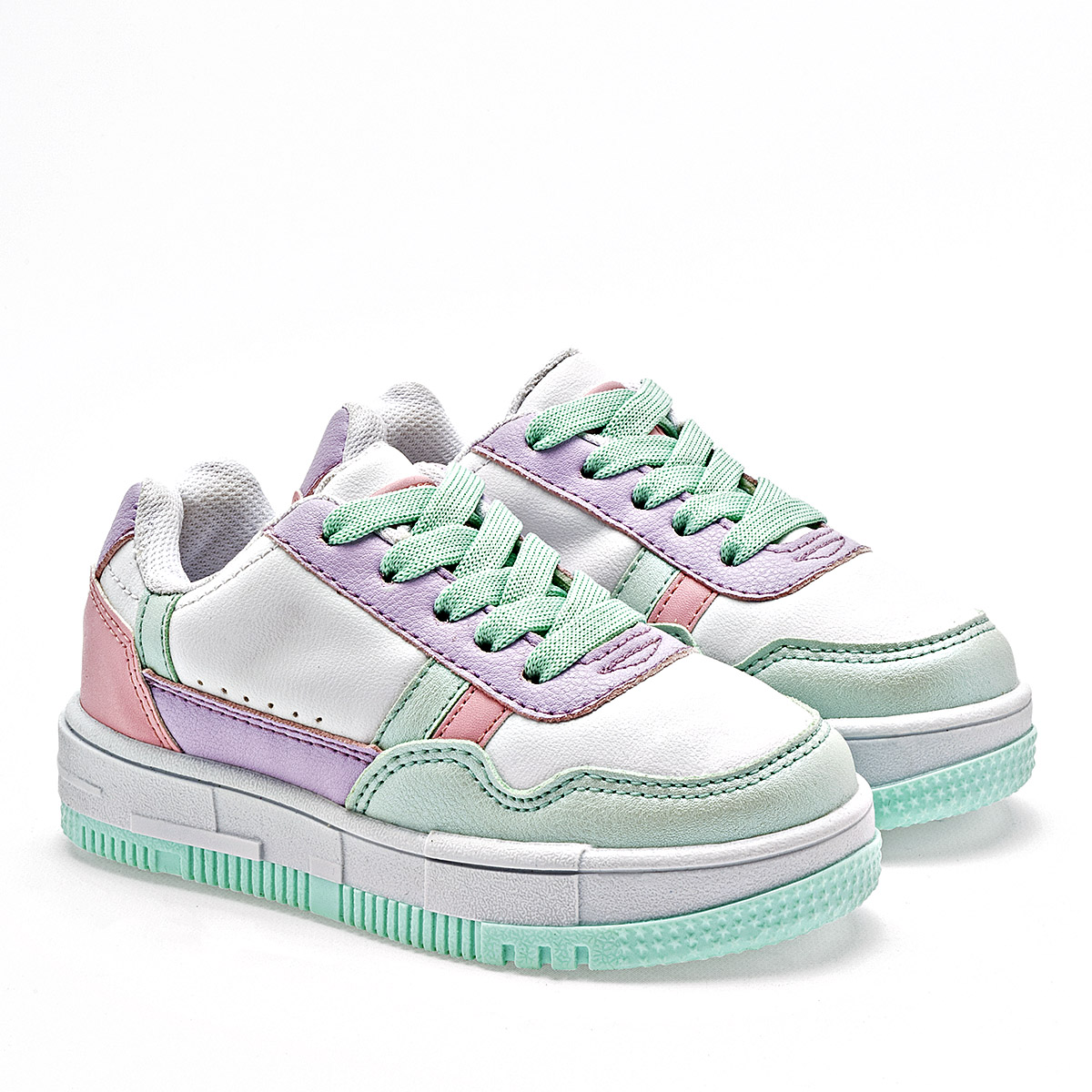 Foto 1 | All Teen Tenis Urbano Para Niña Blanco Multicolor Cod.131760