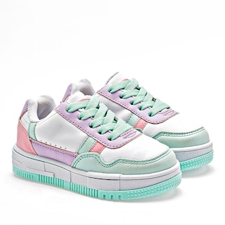 Foto 1 | All Teen Tenis Urbano Para Niña Blanco Multicolor Cod.131760