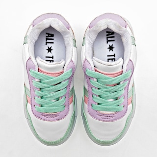 Foto 2 | All Teen Tenis Urbano Para Niña Blanco Multicolor Cod.131760