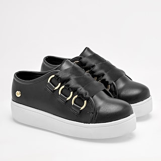 Foto 1 | Moramora Tenis Urbano Para Niña Negro Cod.133406