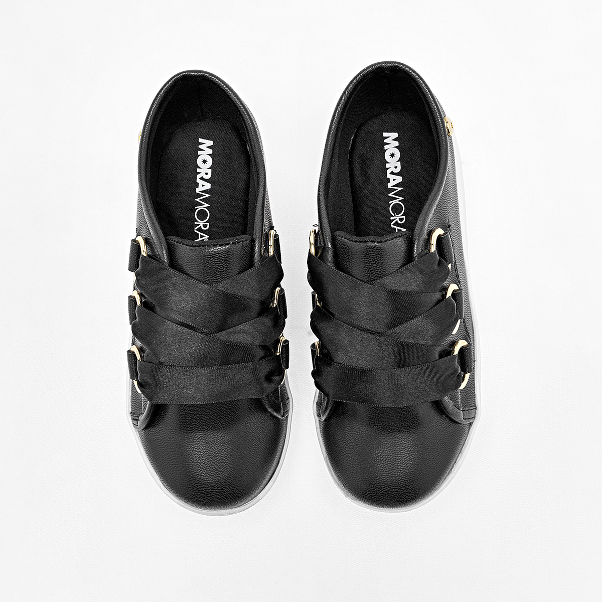 Foto 2 | Moramora Tenis Urbano Para Niña Negro Cod.133406