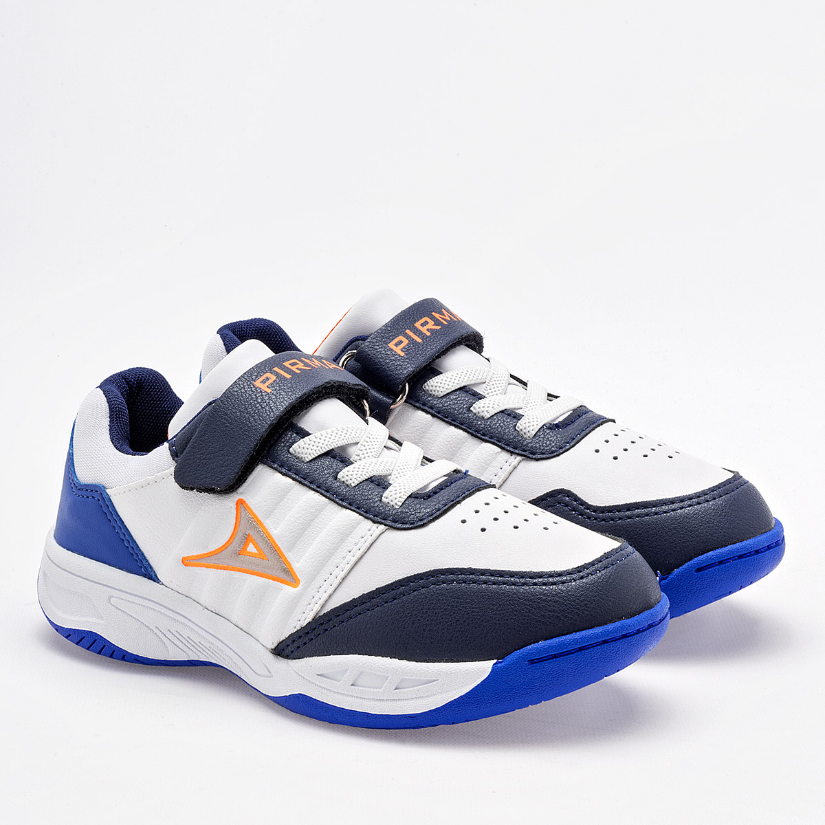 Pirma Tenis Deportivo Para Niño Blanco Marino, Agujeta Elastica Cod.132745