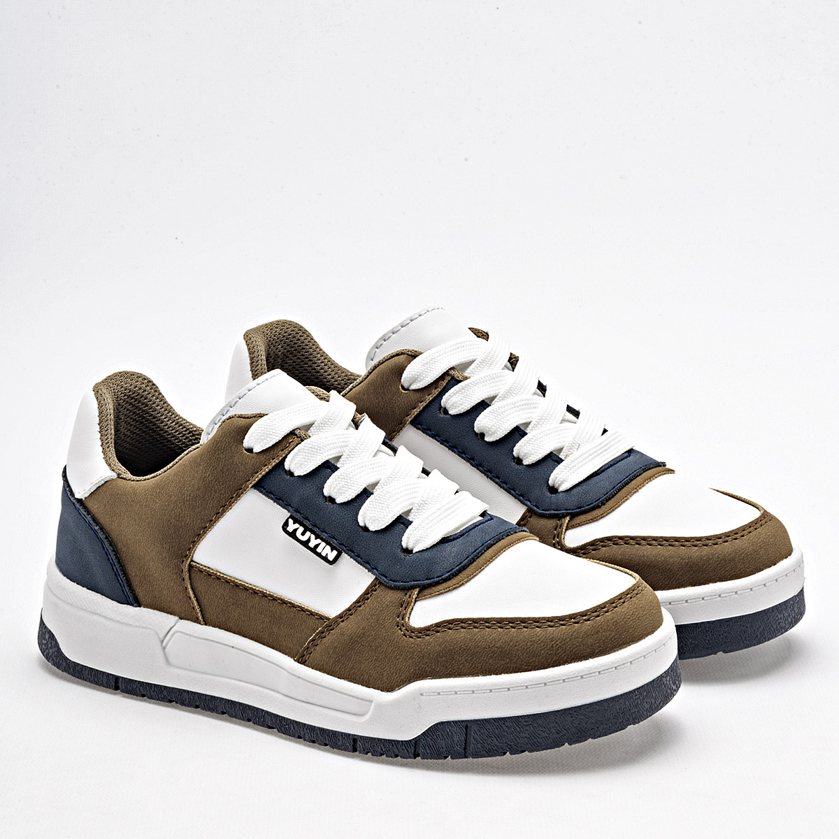 Yuyin Tenis Urbano Para Niño Camel Blanco Marino Cod.132958