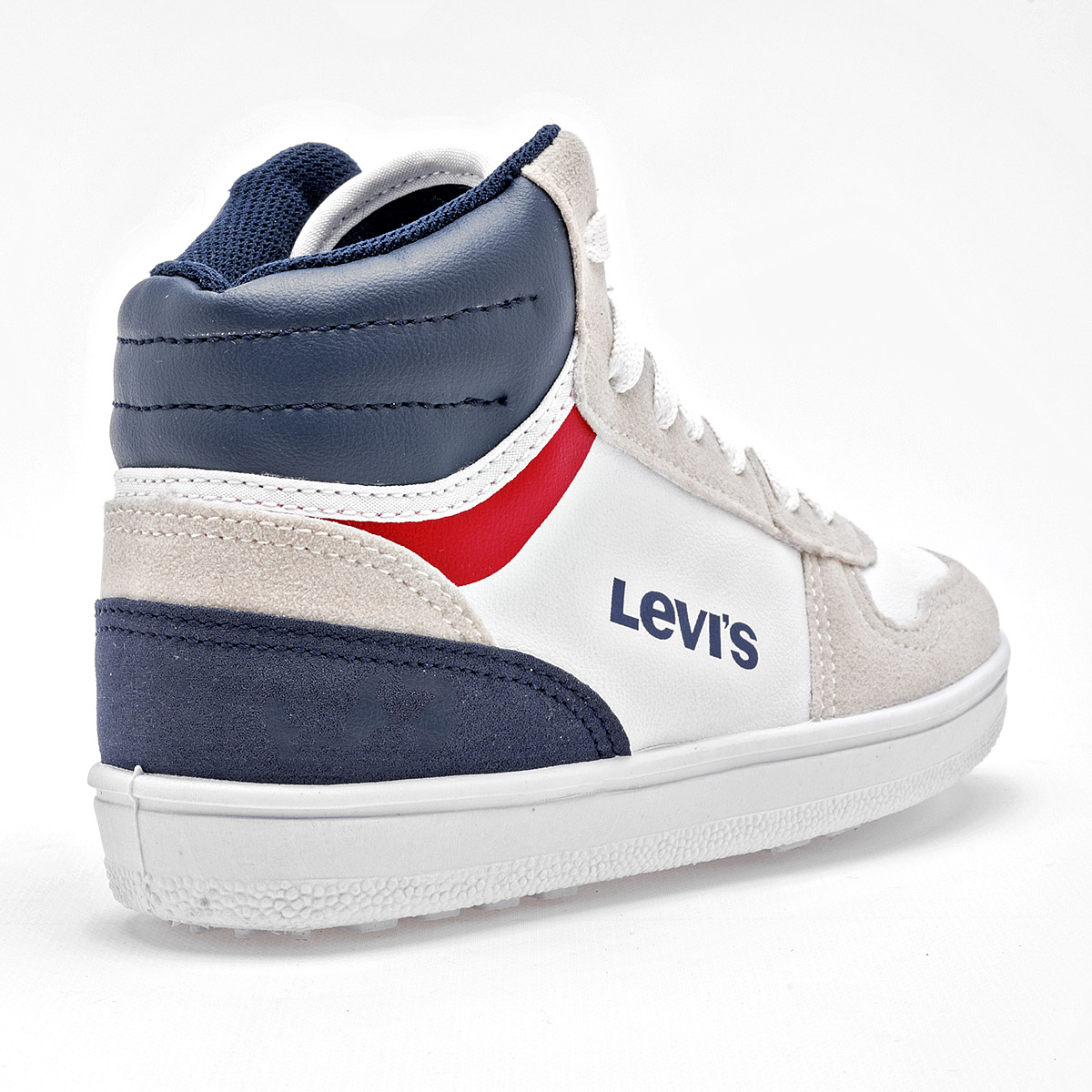 Foto 3 pulgar | Levi's Tenis Urbano Para Niño Blanco Gris Marino Cod.133361