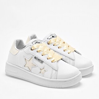 Foto 1 | All Teen Tenis Urbano Para Niña Blanco Amarillo Cod.131759