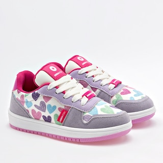 Foto 1 | Moramora Tenis Urbano Para Niña Lila Multicolor Cod.132640