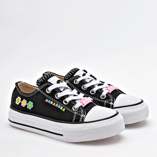 Foto 1 | Moramora Tenis Urbano Para Niña Negro Cod.132585