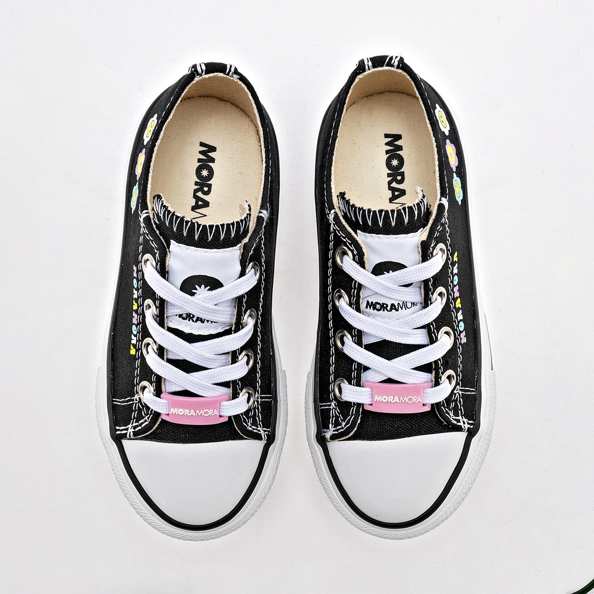 Foto 2 | Moramora Tenis Urbano Para Niña Negro Cod.132585