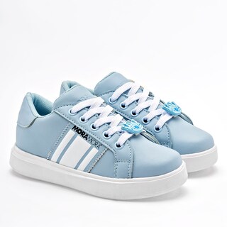 Foto 1 | Moramora Tenis Urbano Para Niña Azul Blanco Cod.132568