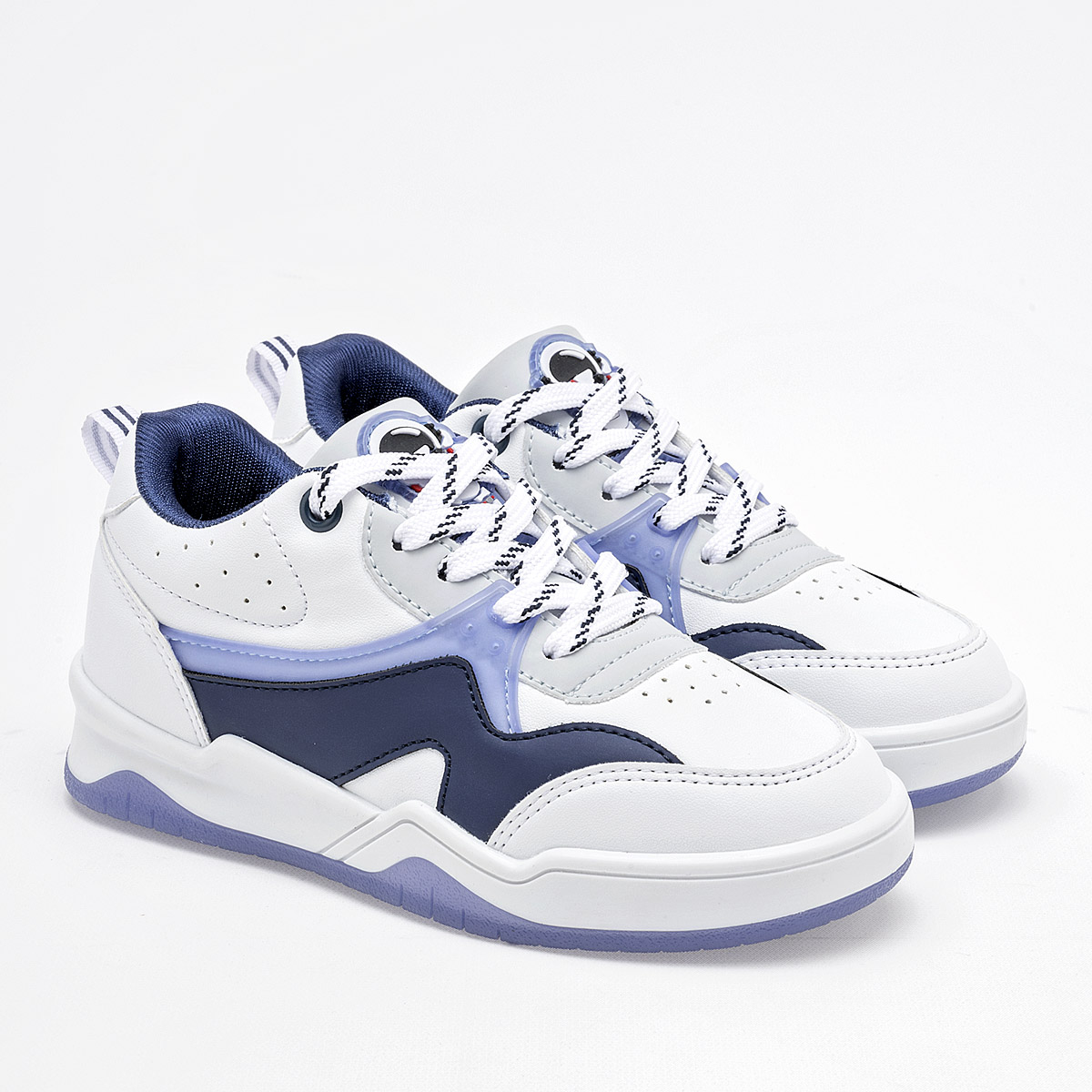 Foto 1 | Clasben Tenis Urbano Para Niño Blanco Azul Cod.131984