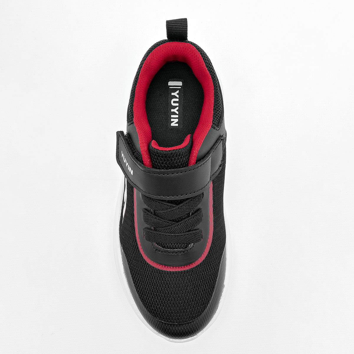 Foto 1 | Yuyin Tenis Urbano Para Niño Negro Rojo, Agujeta Elastica Cod.132979
