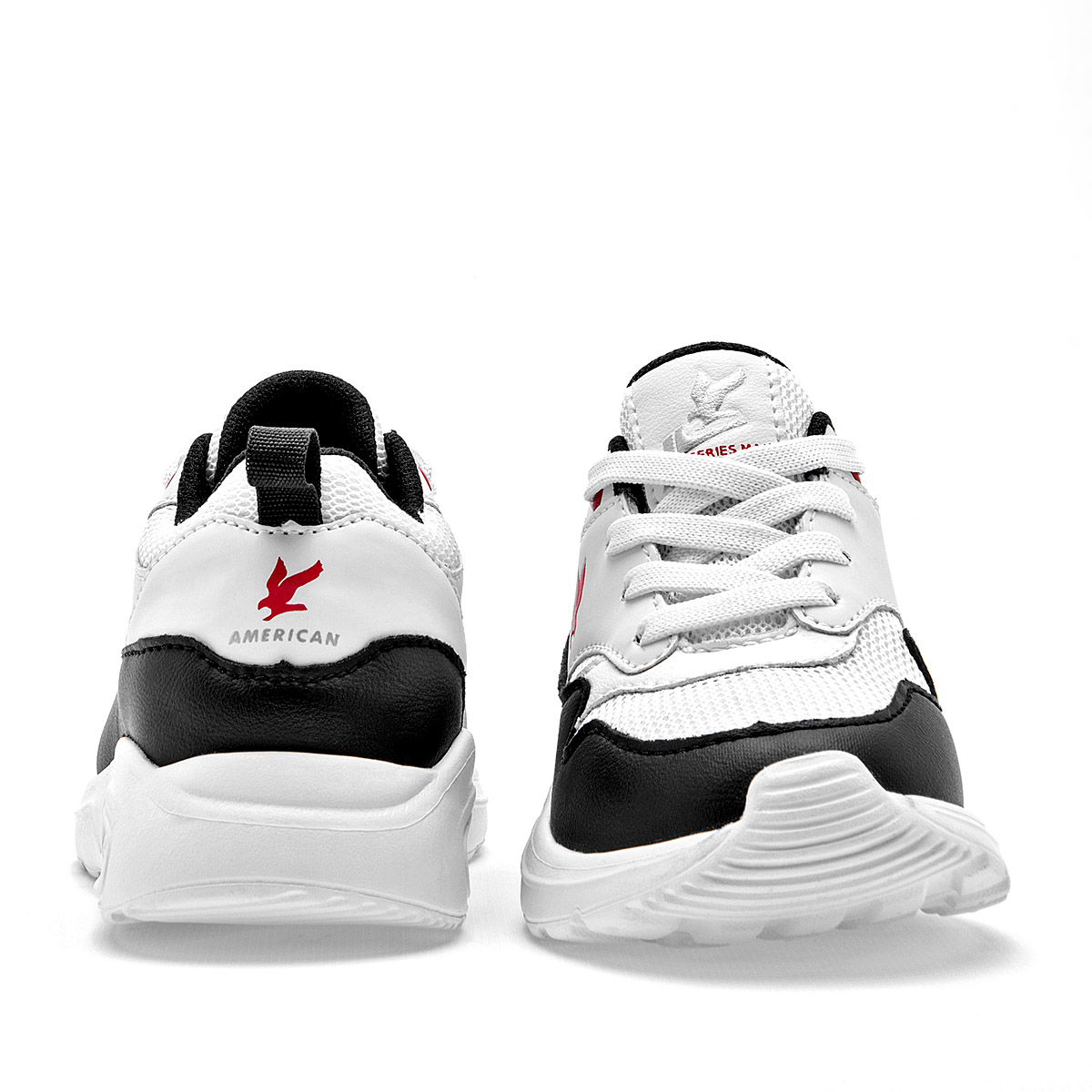 Foto 2 | American Fire Tenis Urbano Para Niño Blanco Negro Cod.131771