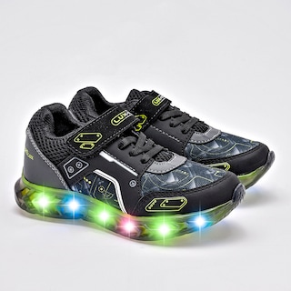 Foto 1 | Lux-10 Tenis Urbano Para Niño Negro Gris Multicolor, Con Luces Cod.132428