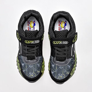 Foto 2 | Lux-10 Tenis Urbano Para Niño Negro Gris Multicolor, Con Luces Cod.132428
