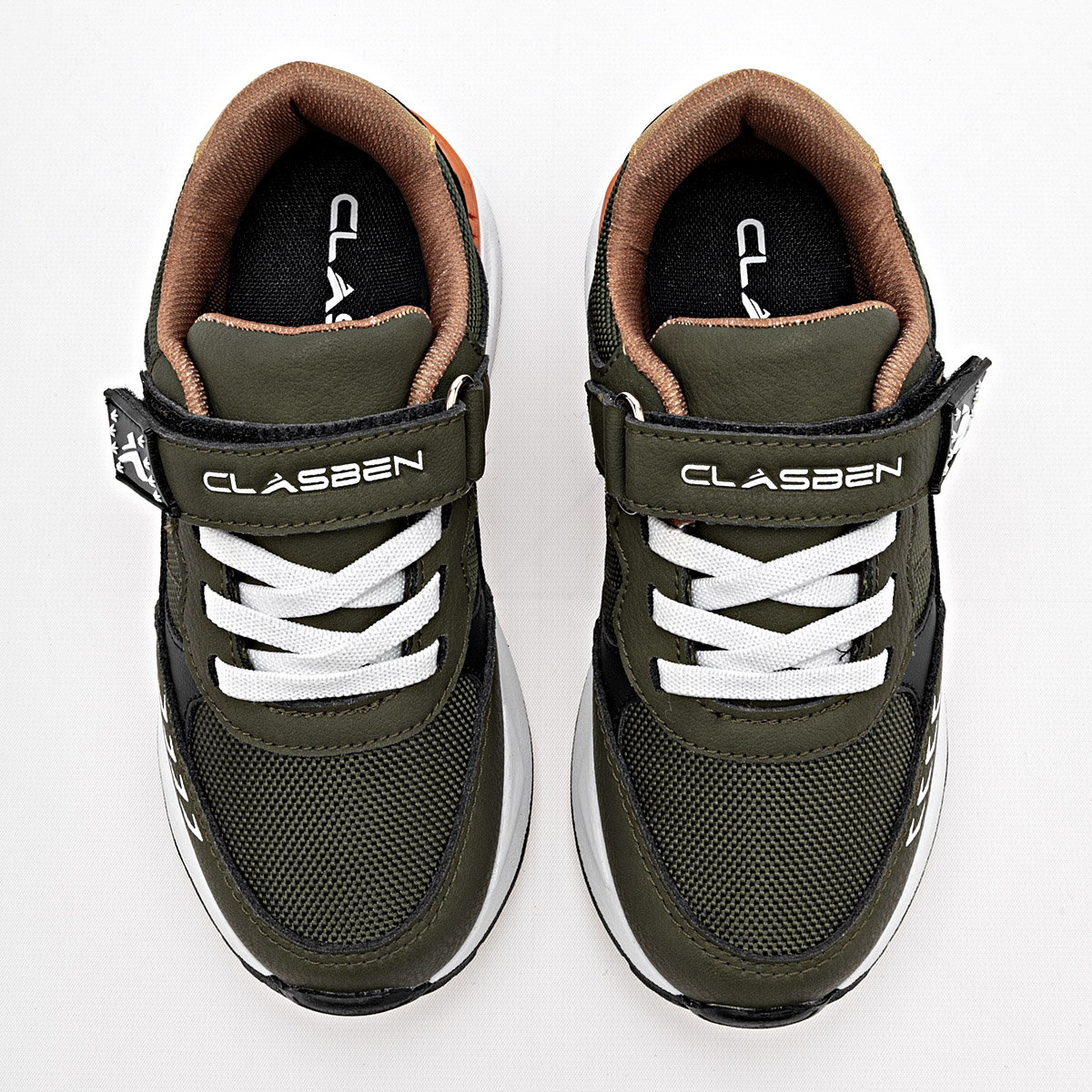 Foto 2 | Clasben Tenis Urbano Para Niño Olivo Negro Camel Cod.131990
