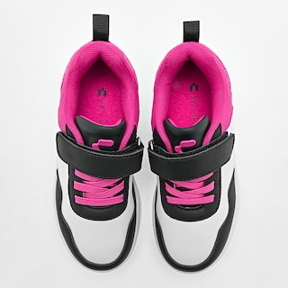 Foto 2 | Charly Tenis Urbano Para Niña Blanco Negro Fucsia, Agujeta Elastica Cod.131607