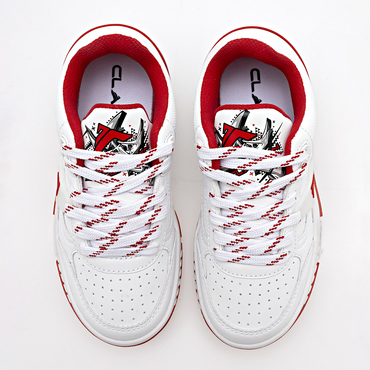 Foto 2 | Clasben Tenis Urbano Para Niño Blanco Rojo Cod.131987