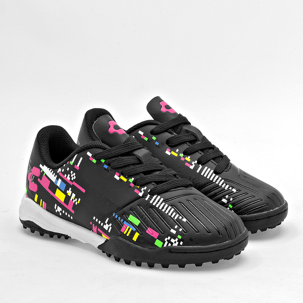 Foto 1 | Charly Tenis Deportivo Para Niño Negro Multicolor, Futbol Cod.129634