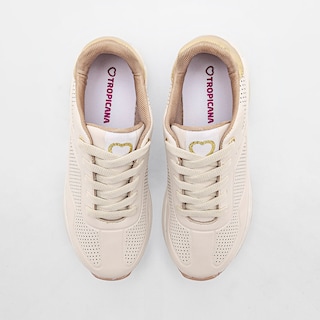 Foto 2 | Tropicana Tenis Urbano Para Niña Beige Dorado Cod.132905