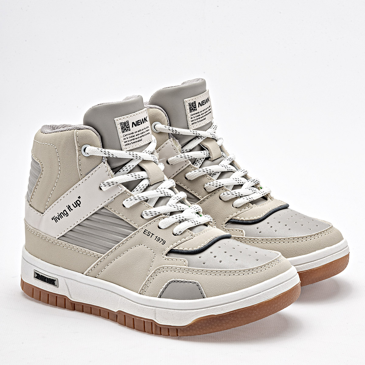 Newk Tenis Urbano Para Niño Latte Gris Cod.132672