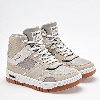 Foto 1 | Newk Tenis Urbano Para Niño Latte Gris Cod.132672