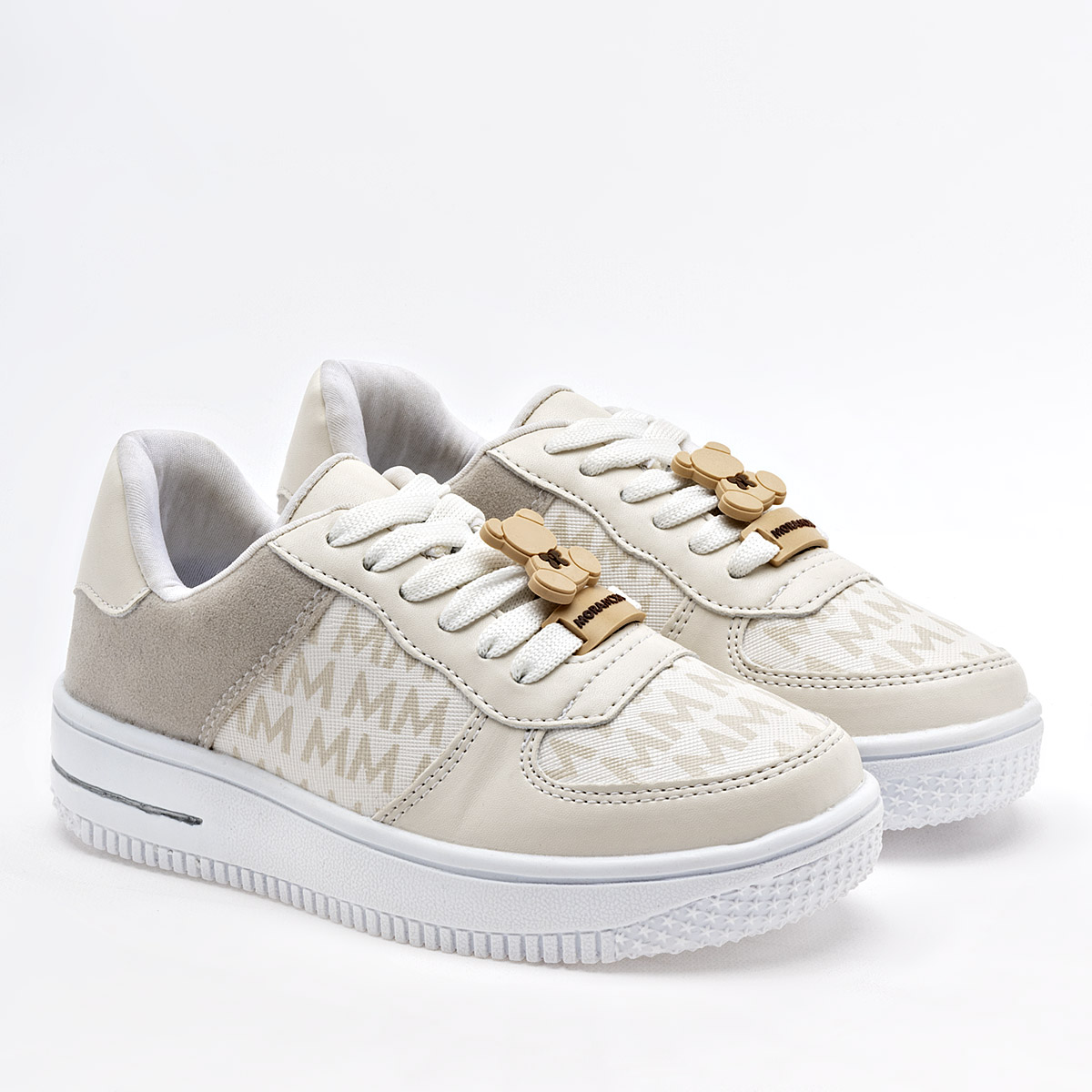 Foto 1 | Moramora Tenis Urbano Para Niña Latte Cod.132571
