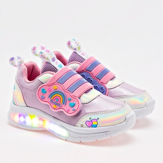 Foto 1 | On Kids Tenis Urbano Para Niña Lila Blanco, Con Luces Cod.132688
