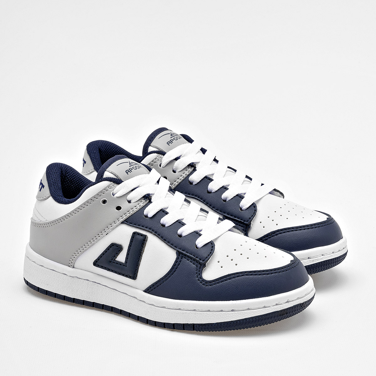 Apoort Tenis Urbano Para Niño Blanco Marino Gris Cod.129322