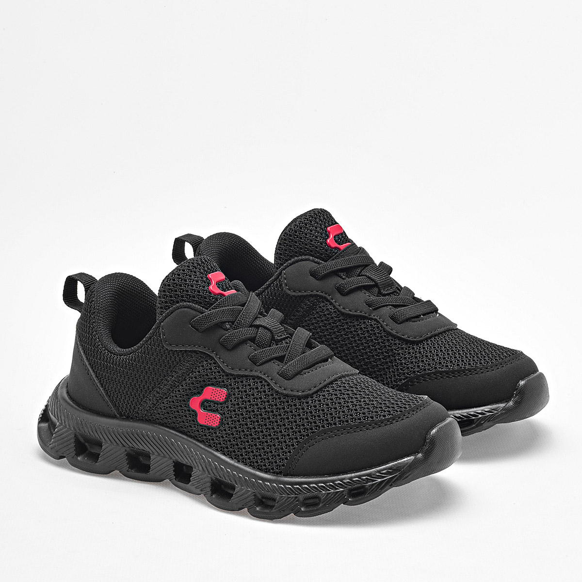 Charly Tenis Deportivo Para Niño Negro, Walking,  , Agujeta Elastica Cod.131612
