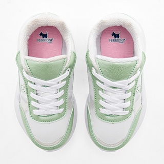 Foto 2 | Ferrioni Tenis Urbano Para Niña Blanco Verde Cod.132127
