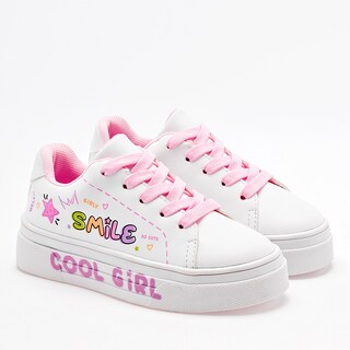 Foto 1 | Yuyin Tenis Urbano Para Niña Blanco Multicolor Cod.132969