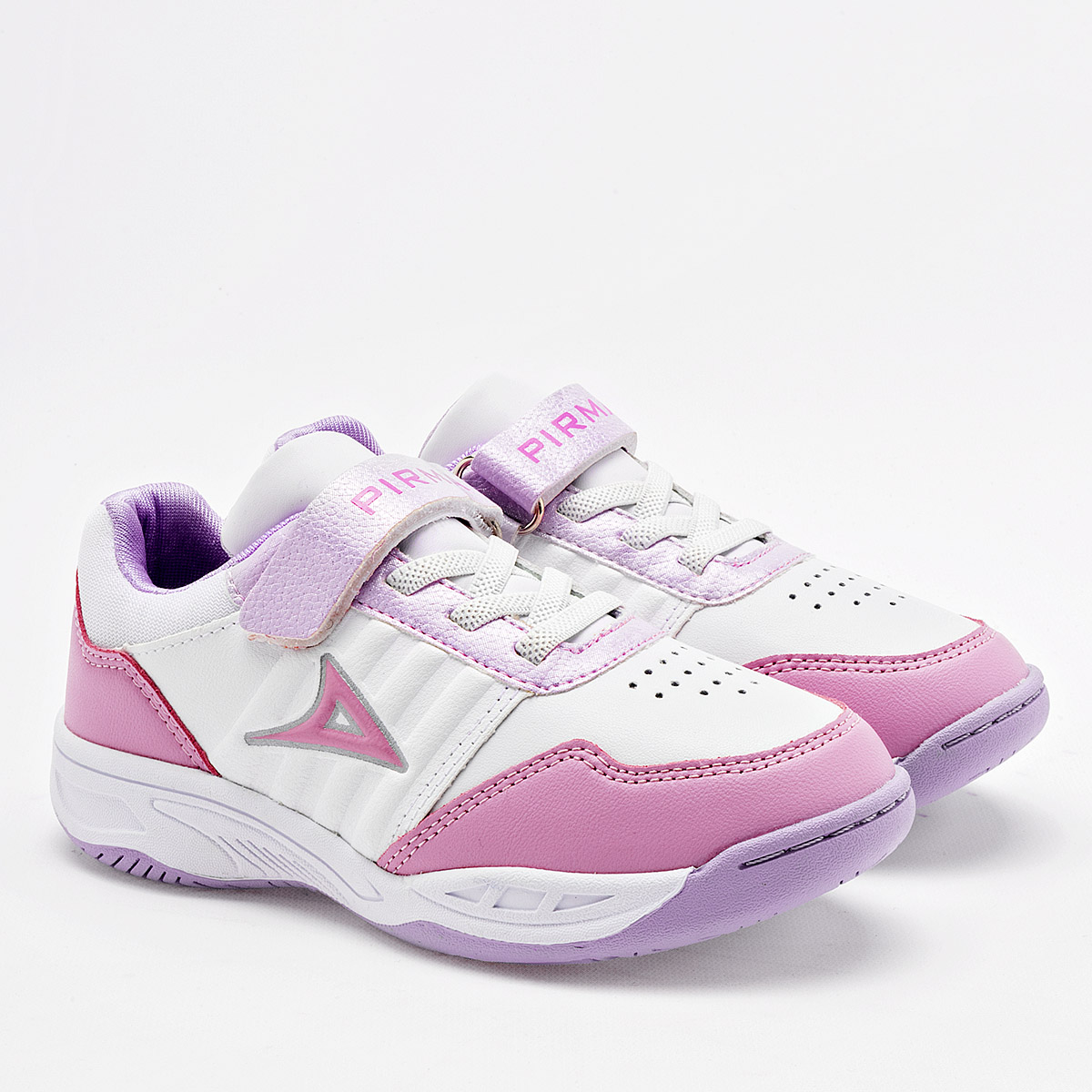 Foto 2 pulgar | Pirma Tenis Deportivo Para Niña Blanco Rosa Lila, Agujeta Elastica Cod.132747