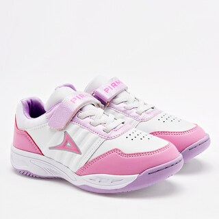 Foto 1 | Pirma Tenis Deportivo Para Niña Blanco Rosa Lila, Agujeta Elastica Cod.132747