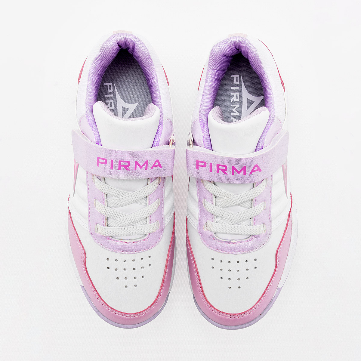 Foto 2 | Pirma Tenis Deportivo Para Niña Blanco Rosa Lila, Agujeta Elastica Cod.132747