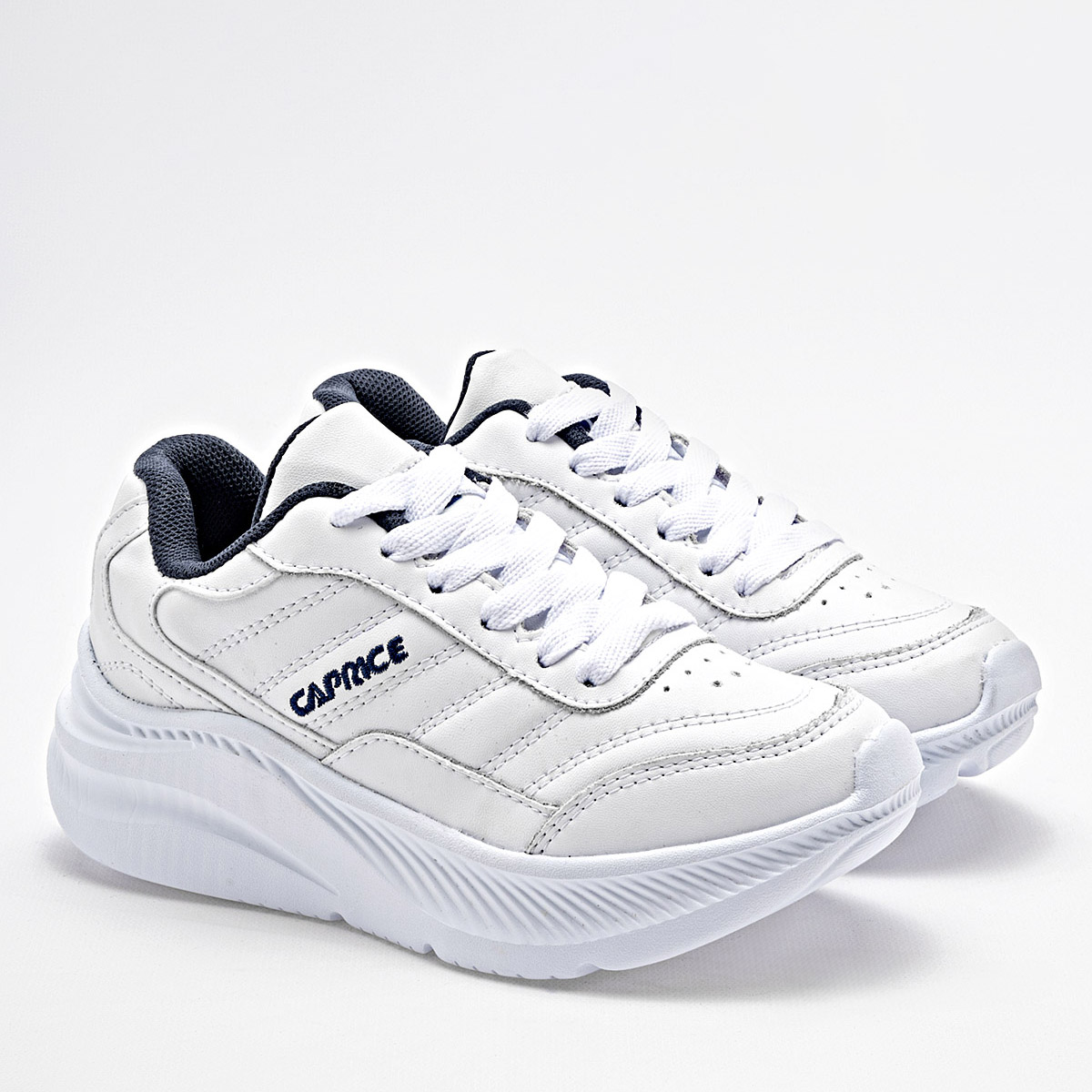 Foto 1 | Caprice Tenis Deportivo Para Niño Blanco Marino Cod.131900